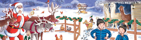Hannah George Puffin News Feature Image Mrs Hinch Christmas on Hinch Farm Christmas children's book, illustrated by Hannah George.