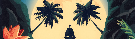 Harry Milburn's illustrations for Treasure Island reimagined book cover.