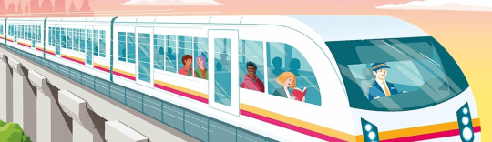 Mark Frudd Usborne News Feature Image Mark Frudd train illustration for Usborne Train Snap Cards.