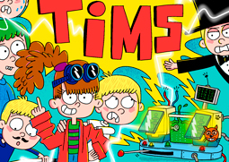 Illustrator Tim Wesson's illustrated book cover for Too Many Tims book cover