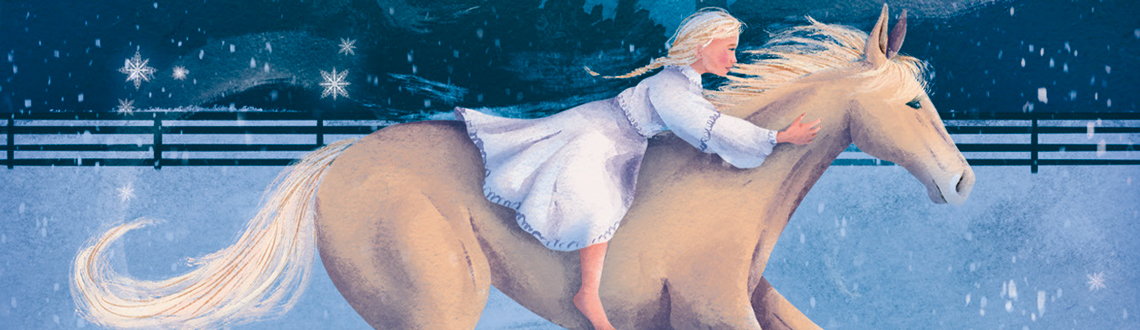 Illustrator Becky Thorns illustrated book cover for The Enchanted Horse Illustrator Becky Thorns illustrated book cover for The Enchanted Horse