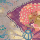 Illustrations from the children's dinosaur picture book, Nighty Night, Dinos, illustrated by Anna Doherty.