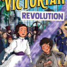 Garry Parsons book cover illustration for Time Travel Twins The Victorian Revolution