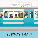 Mark Frudd train illustration for Usborne Train Snap Cards.