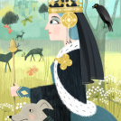 Illustrator Sam Rudd's children's picture book illustrations of historical queens